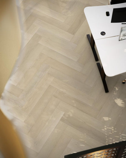 YUP Mayfair herringbone dryback beige