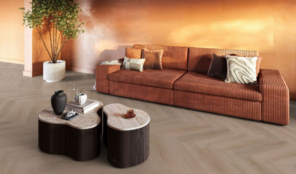 YUP Merton herringbone dryback dark oak