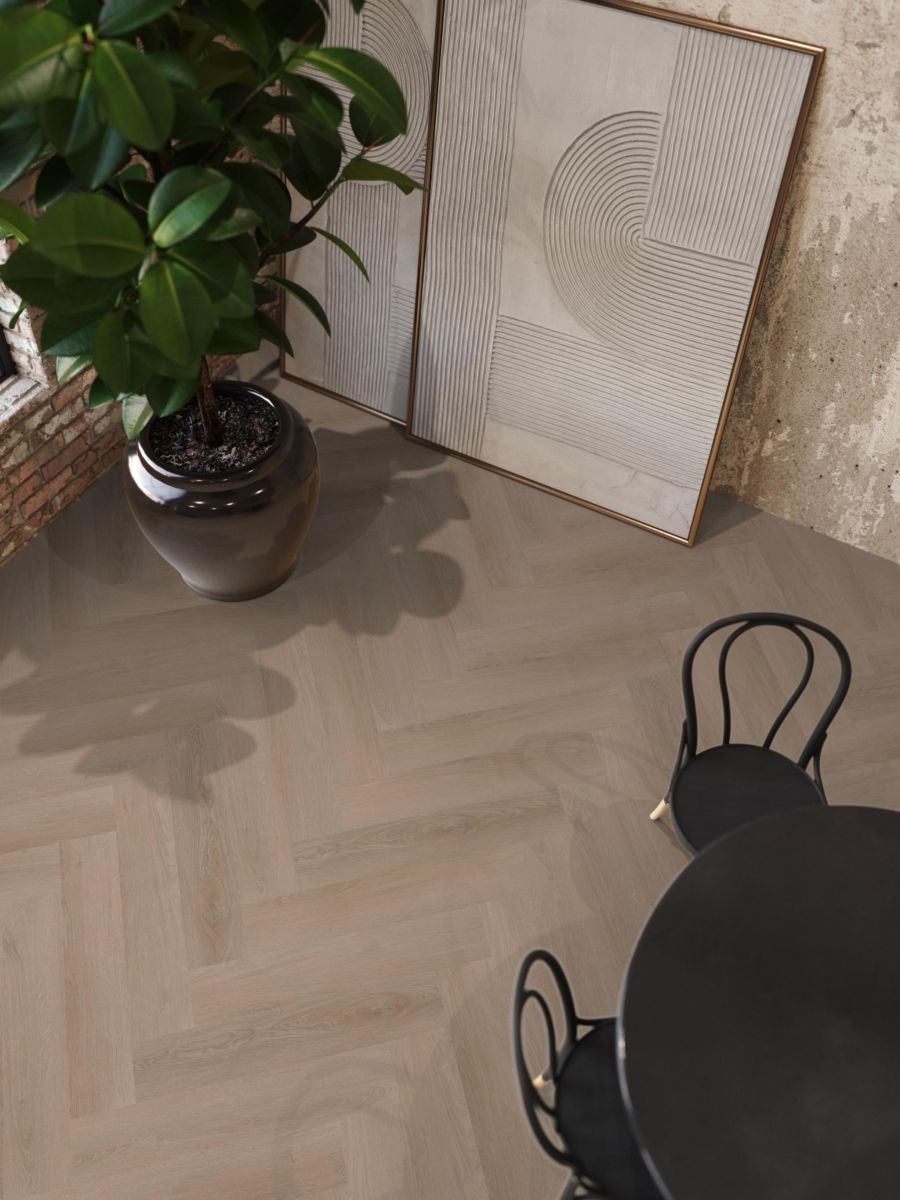 YUP Merton herringbone dryback dark oak