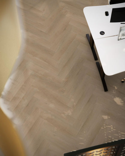 YUP Merton herringbone dryback natural oak