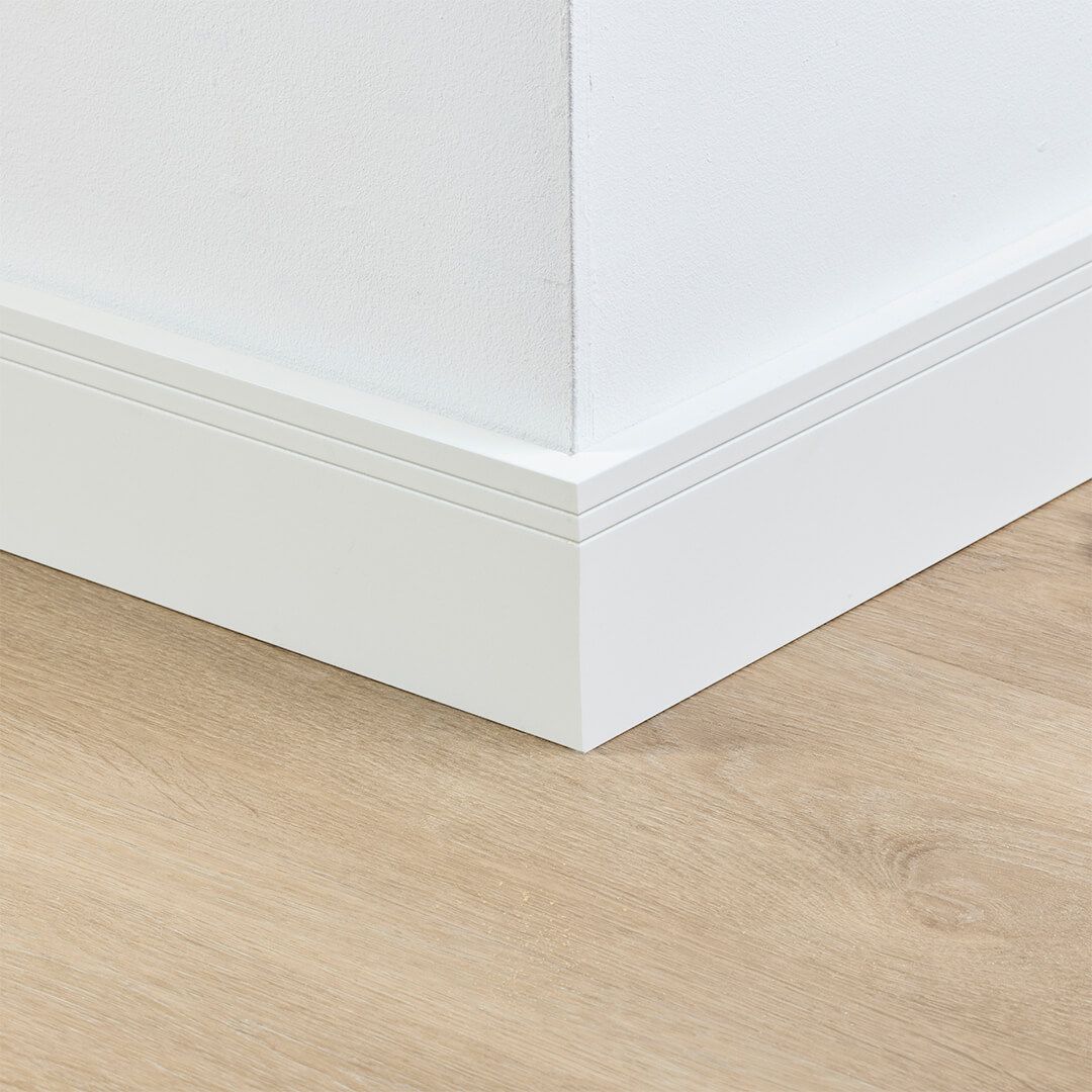 Co-pro gelakte plint milaan wit 90x15