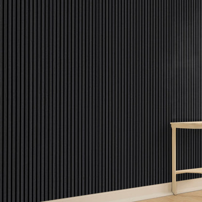 Silentlines lattenwand zwart eiken